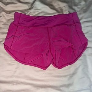 Sonic pink lululemon speed up shorts